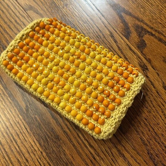 Anthropologie Beaded Clutch - Yellow and Orange Purse - Picture 7 of 7